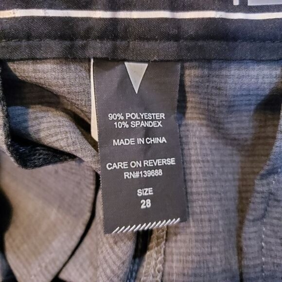 Division Gray Stripe Casual Flat Front Chino Style Shorts Men's Size 28 - Picture 7 of 8